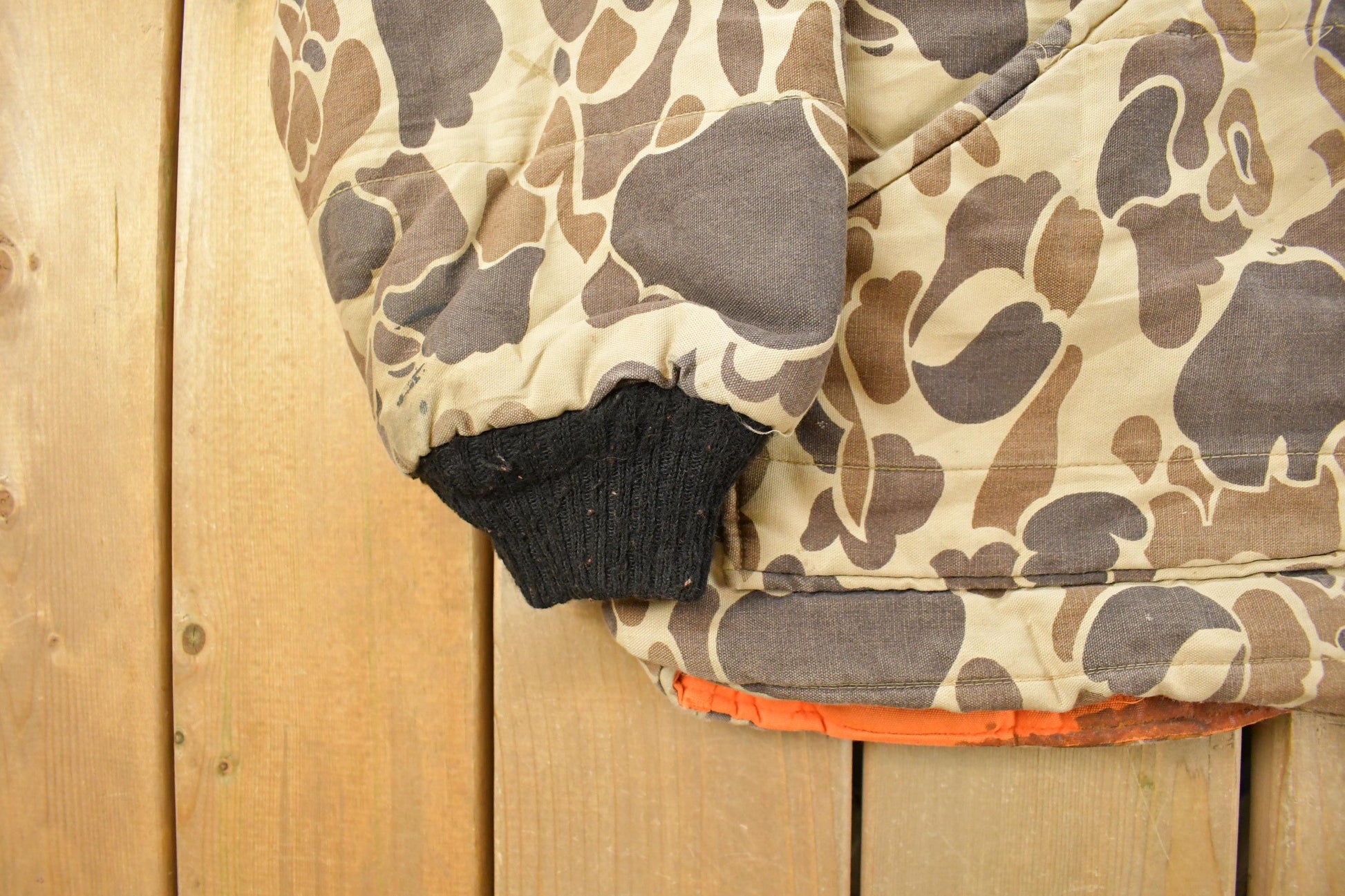 Vintage 1980s Walls Reversible Hi Vis Duck Camo Puffer Jacket Men's XL / Vintage Bubble Jacket / Made in USA / True Vintage / Outdoors