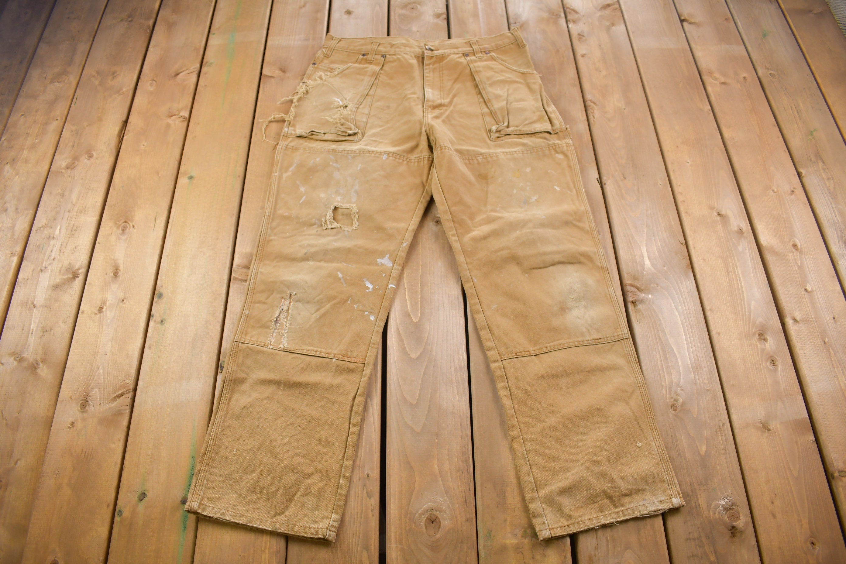 Vintage 1990s Thrashed Dickies Double Knee's 36 x 30