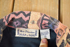 Vintage 1990s New Direction 100% Cotton Aztec Southwestern Light Button Up Lined Knit Jacket
