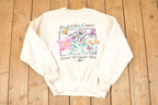 Vintage 1996 Rockefeller Centre Floral Graphic Print Crewneck Sweatshirt Women's L