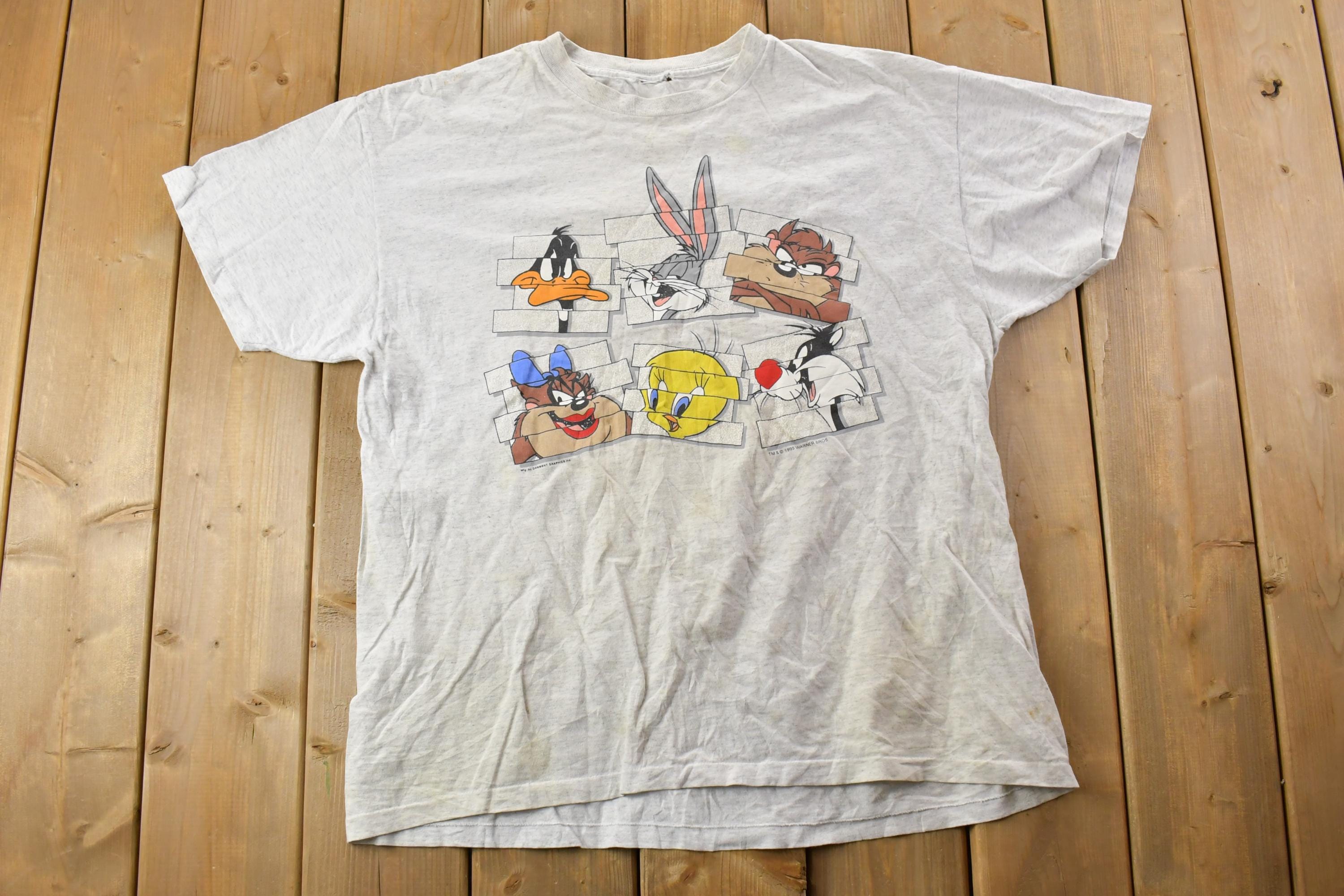 Vintage 1990s warner Bro Bugs Bunny Cartoon Promo T-Shirt