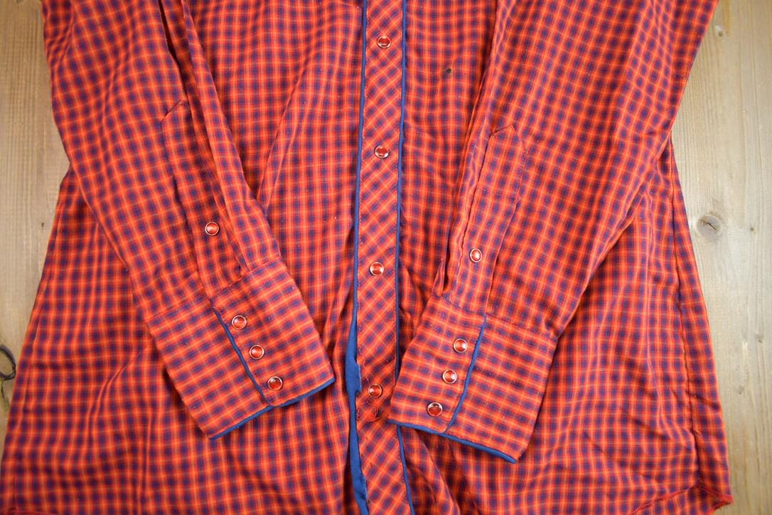 True Vintage 1980s JCPenny Western Apparel Western Cowboy Long Tail Button Up Shirt