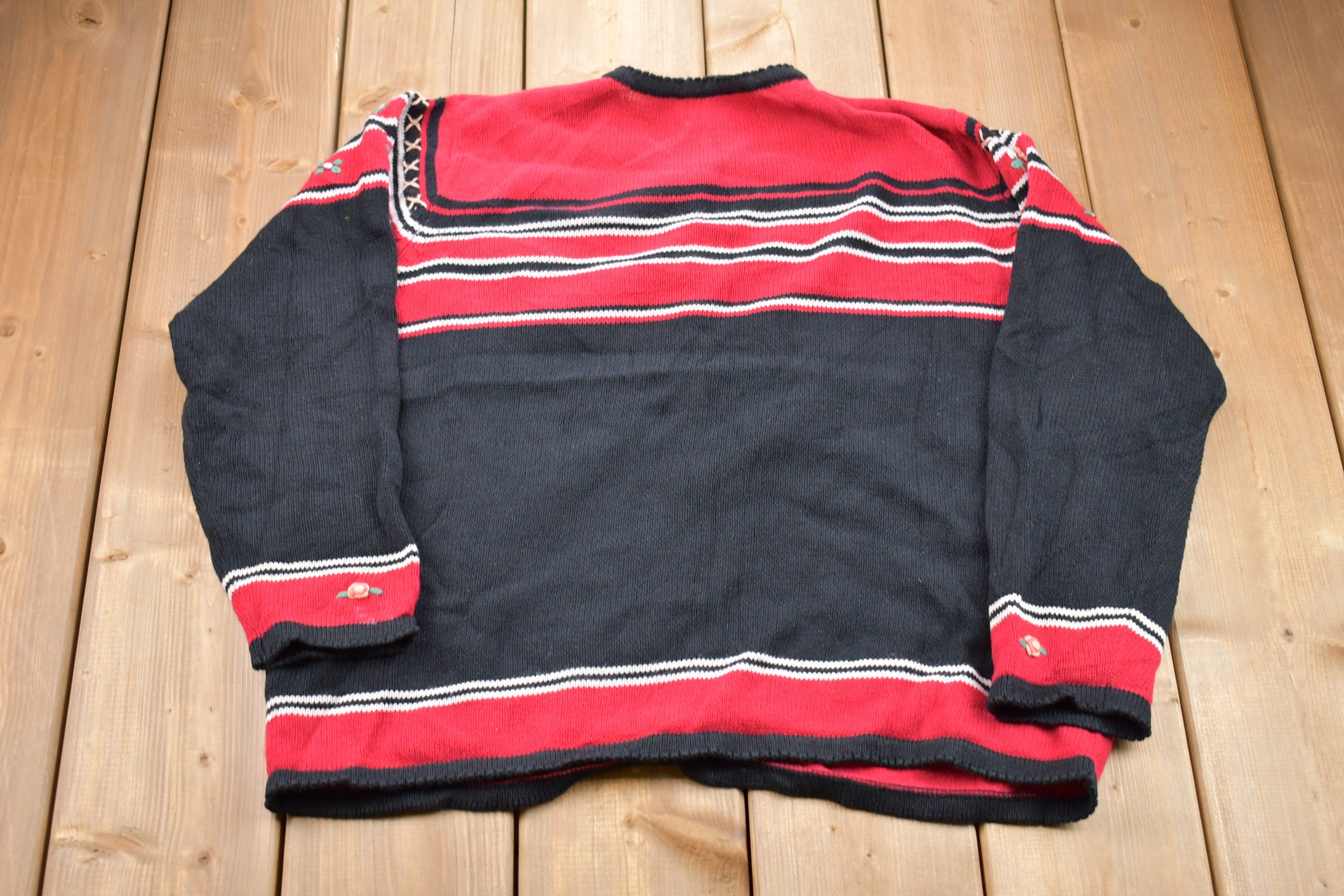 Vintage 1990s BFA Classic Floral Knitted Sweater