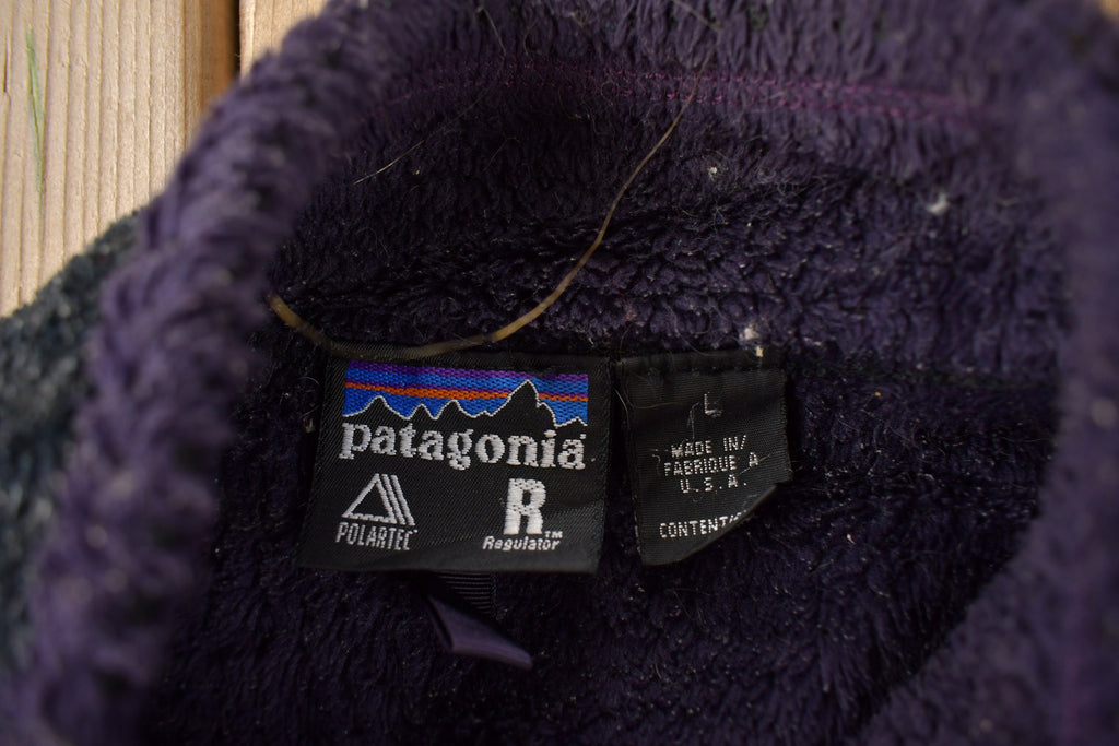 Vintage 2001 Patagonia Black Fleece Vest made In USA Size Large