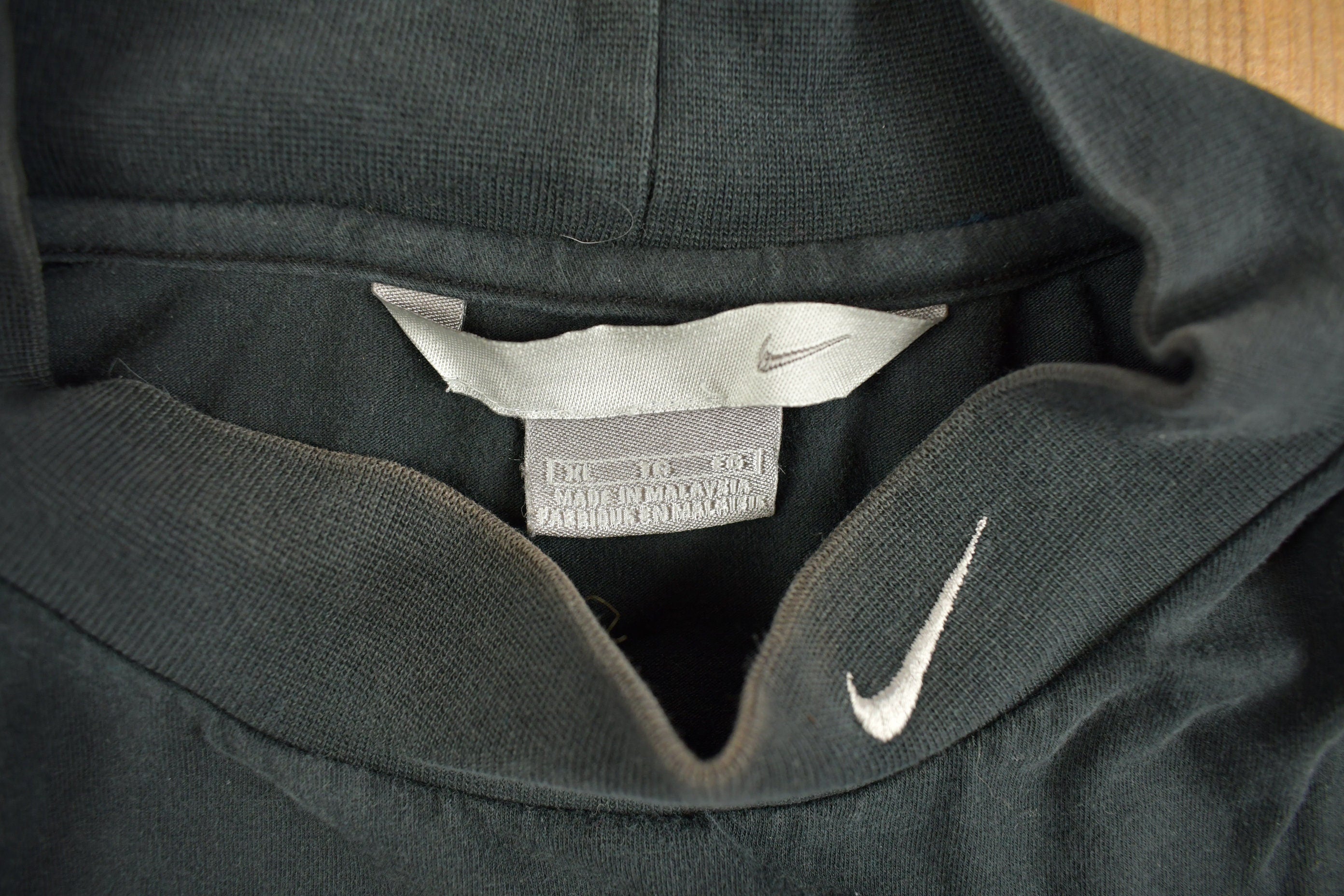 Vintage Y2K Nike Mini Swoosh Black Mock Neck Shirt