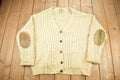 Vintage 1980s Carraig Donn 100% Pure New Wool Cable Knit Sweater