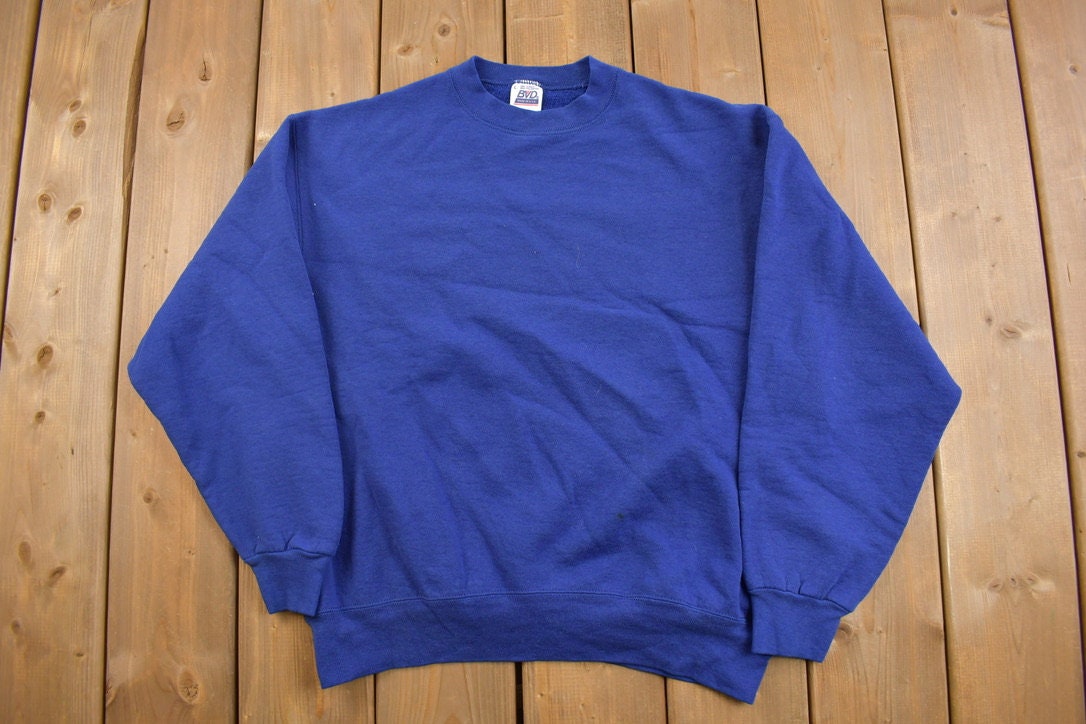 Vintage 1990s Blank BVD Crewneck Sweatshirt /