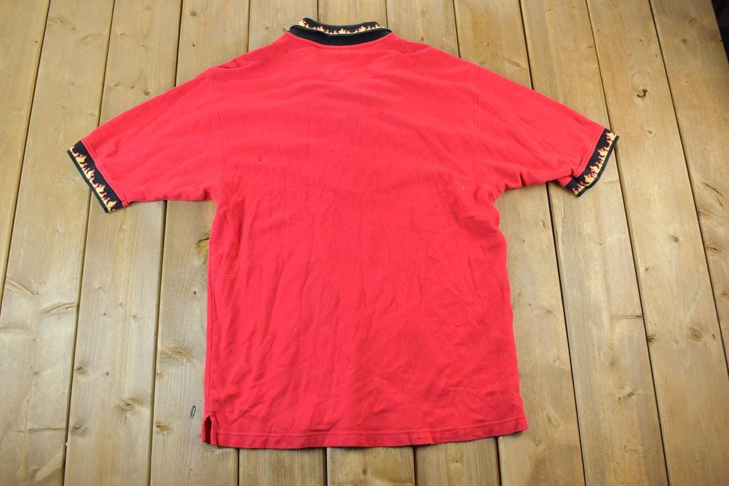 Vintage 1990s Harley Davidson Las Vegas Fire Polo Shirt Made In USA