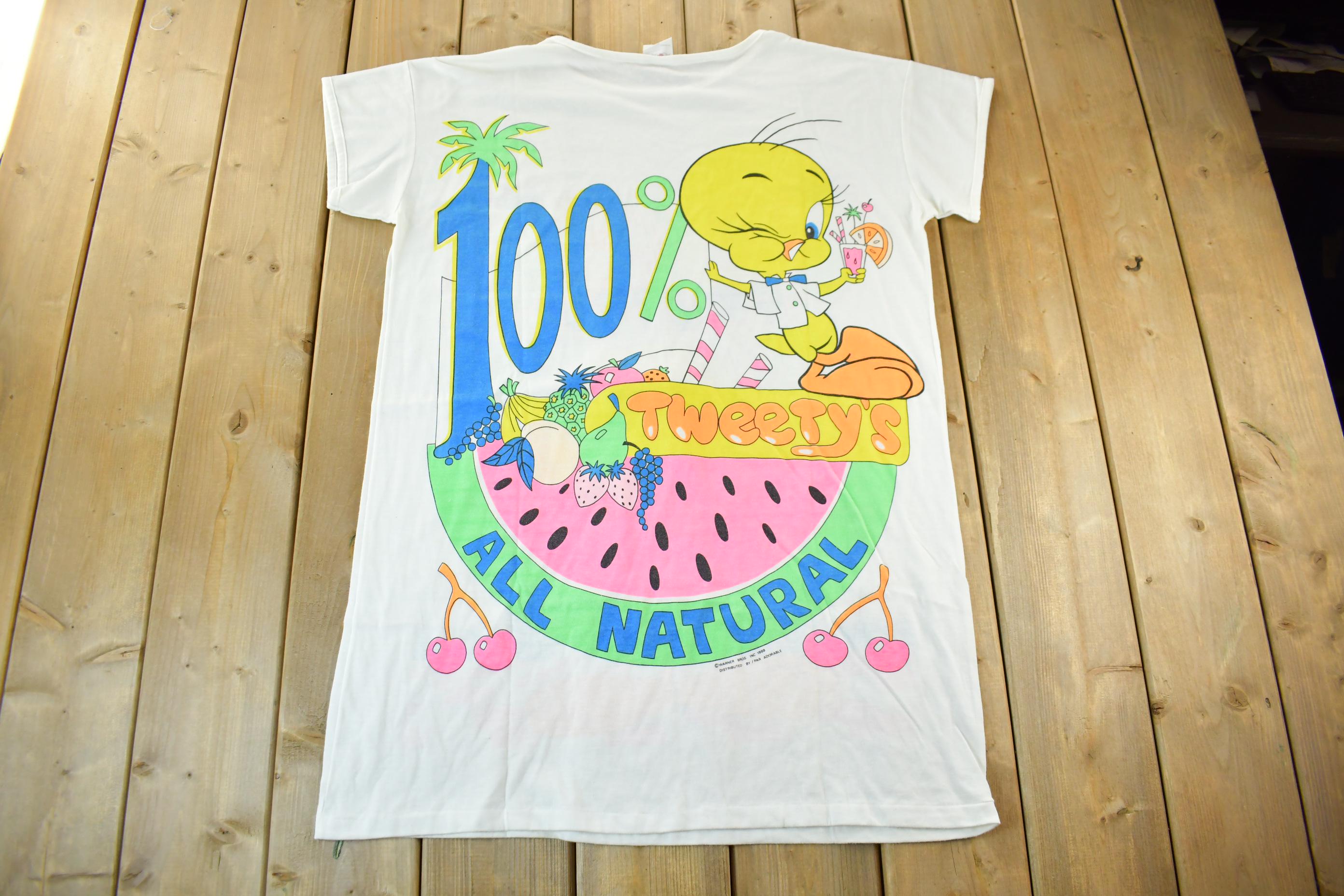 Vintage 1990s Looney Tunes Cartoon Promo Sleeping T-Shirt Adult Large Long