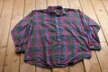 Vintage 1990s Steeplechase Plaid Button Up Shirt
