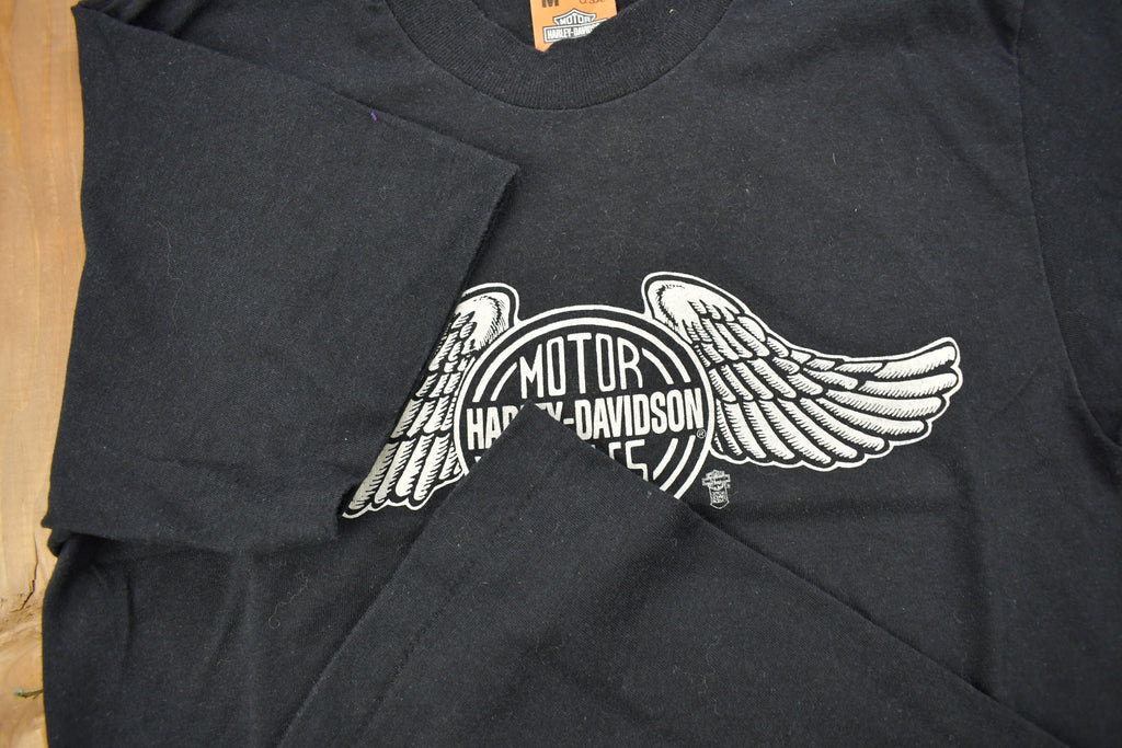 Vintage 1982 Maine Motorcycle INC Harley Davidson Bangor Maine Graphic T-Shirt