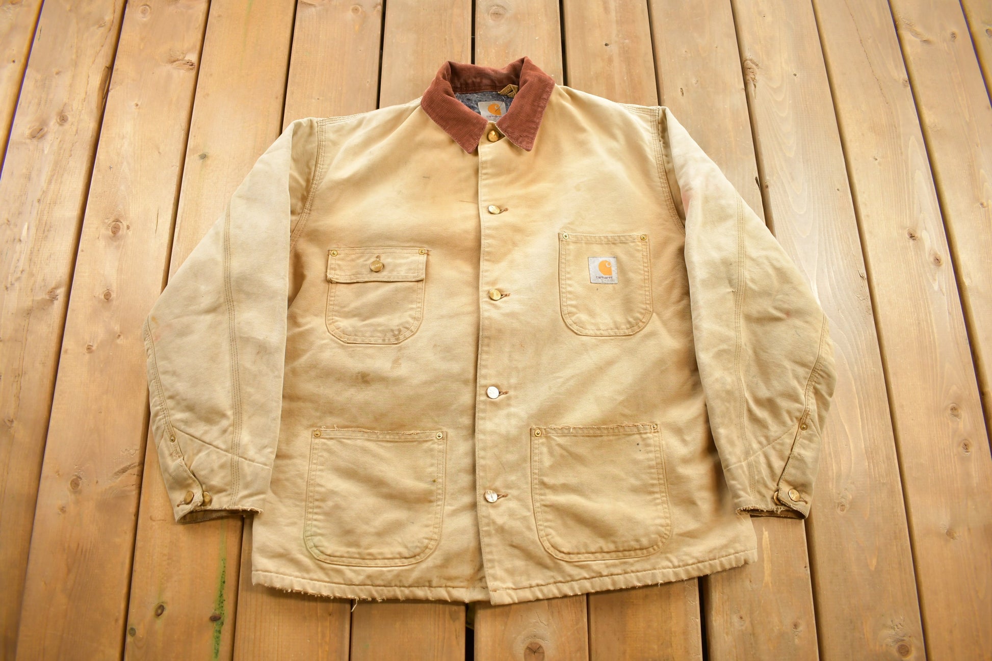 Vintage 1980s Carhartt Blanket Lined Chore Coat