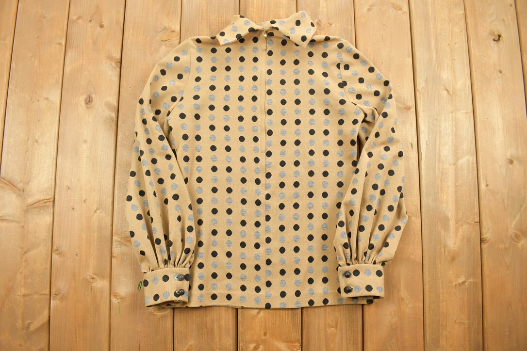 Vintage 1960s Balloon Sleeve Tunic Blouse
