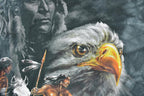 Vintage 1990s Horses In Battle Spirit Graphic T-Shirt