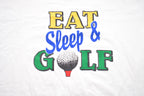 Vintage 1990s Eat Sleep Golf Graphic T-Shirt  Graphic  80s  90s  Streetwear  Retro Style  Single Stitch  Made In USA