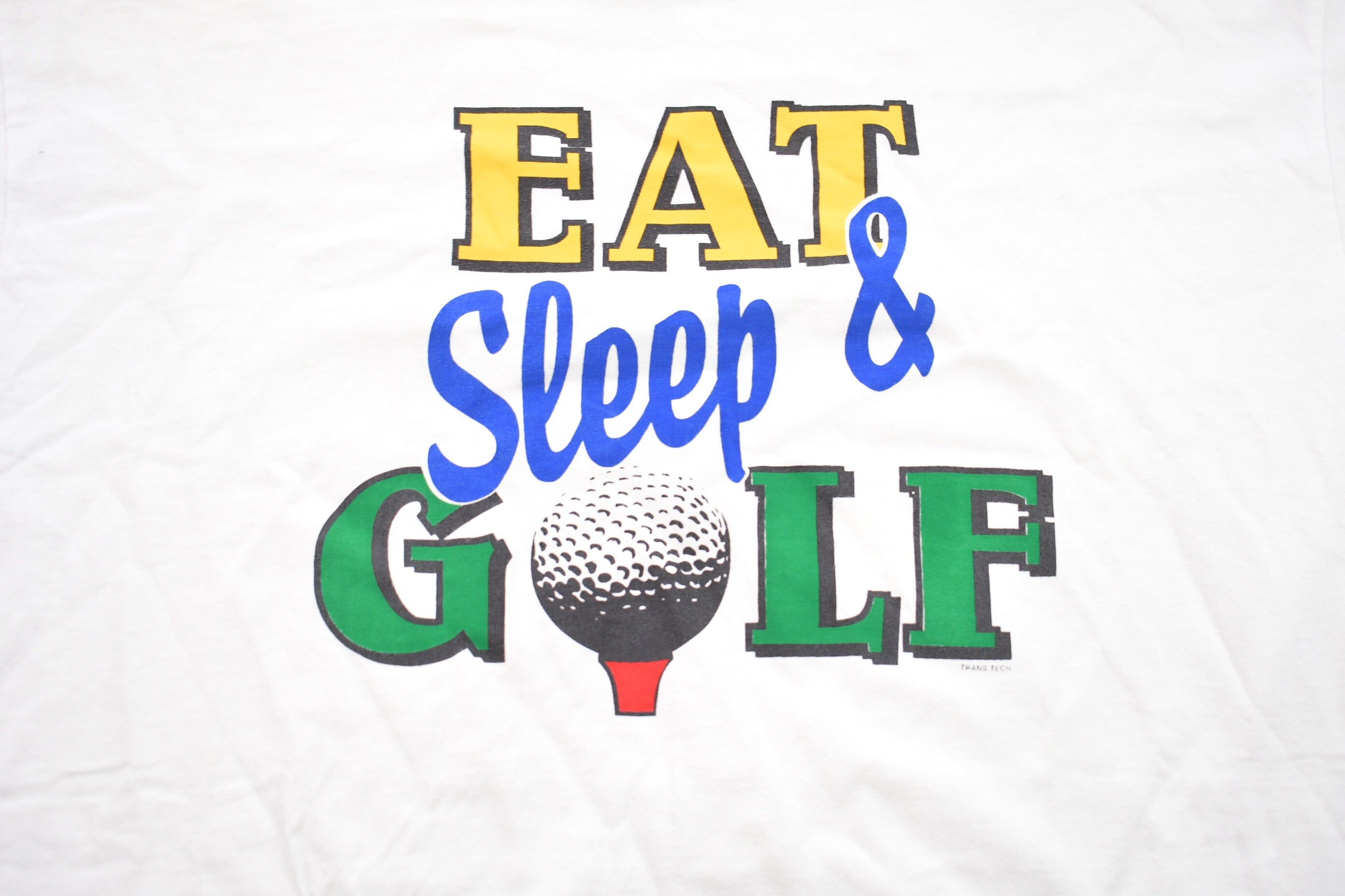 Vintage 1990s Eat Sleep Golf Graphic T-Shirt  Graphic  80s  90s  Streetwear  Retro Style  Single Stitch  Made In USA