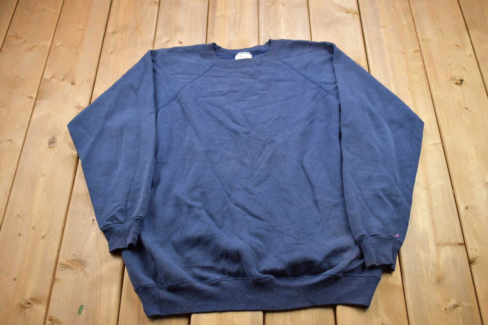 Vintage 1990s Blank Navy Blue Crewneck Sweatshirt