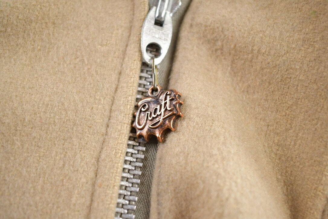 Vintage 1970s Craft Sportswear 100% Wool Toggle Button Up Fur Lined Jacket Made In Canada