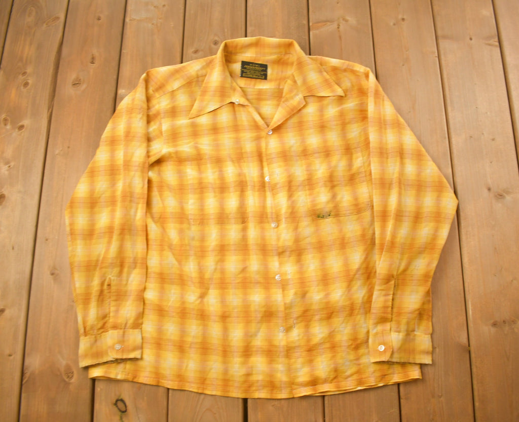 Vintage 1990s Sears Plaid Button Up Shirt