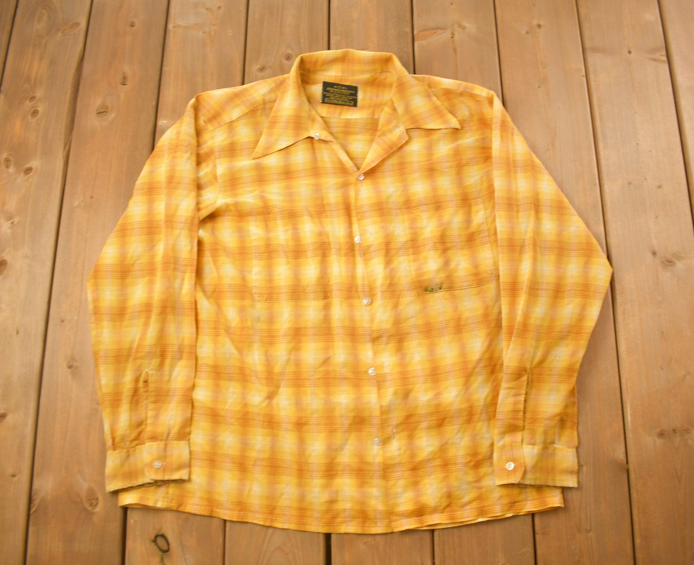 Vintage 1990s Sears Plaid Button Up Shirt