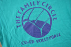Vintage 1990s The Family Circle Co-Ed Volleyball Single Stitch Graphic T Shirt Made In Canada Size L
