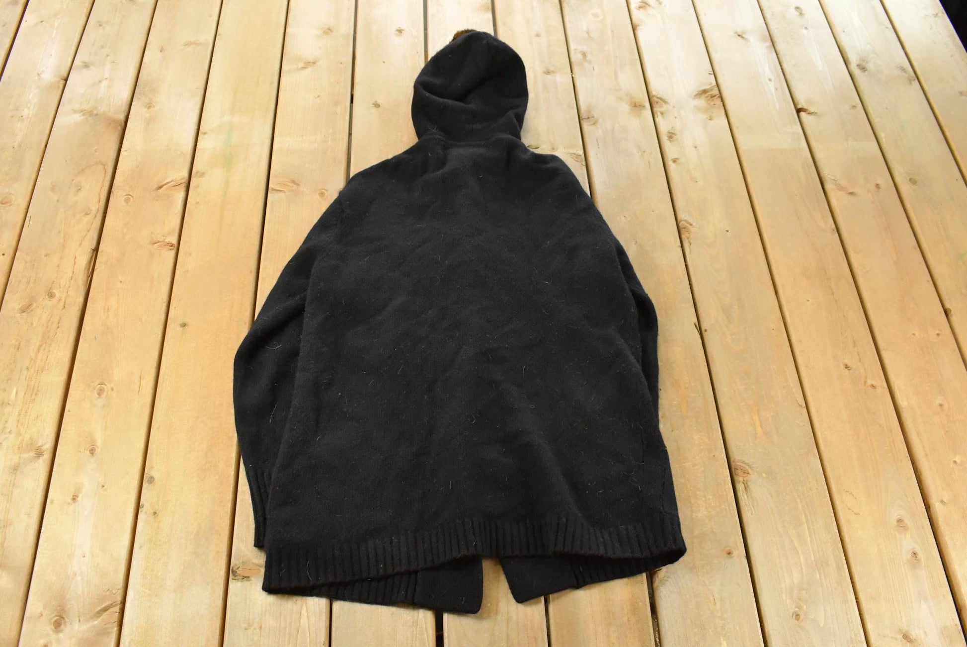 Vintage 1990s Lauren Ralph Lauren Knit Hooded Wool Sweater Women's L