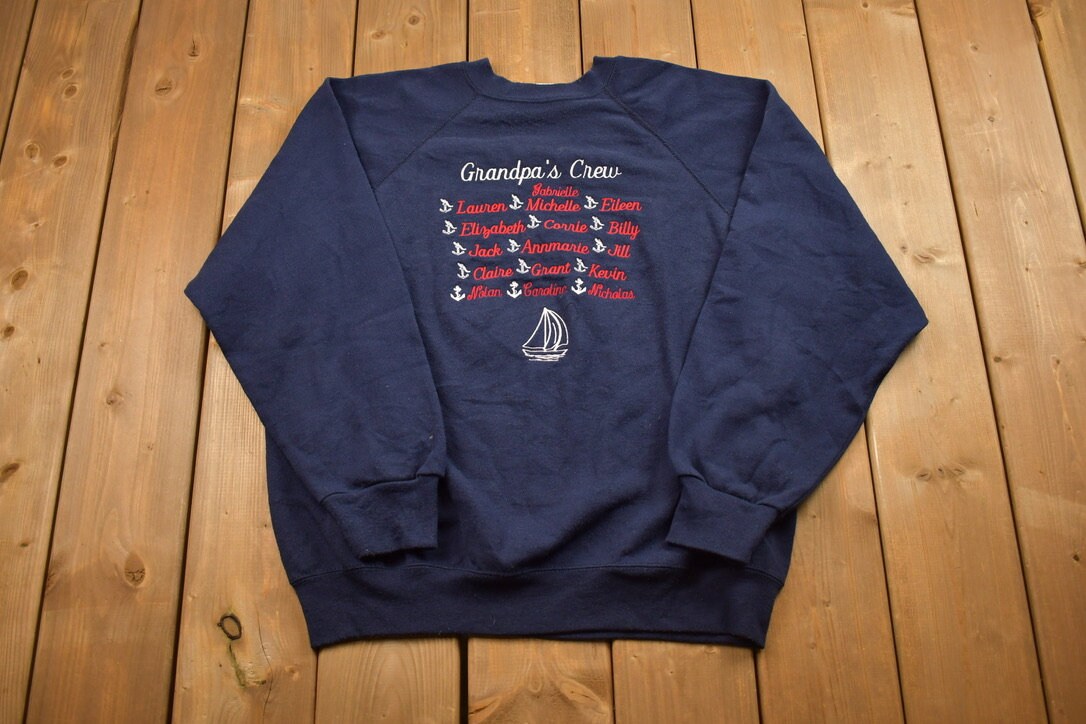 Vintage 1990s Cute Grandpa Crewneck Sweater