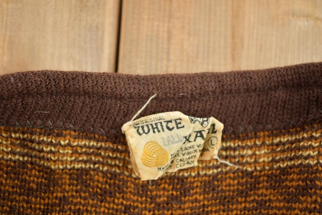 Vintage 1950s Hand-Knit Pattern Cardigan Sweater