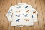 Vintage 1990s horse Embroidered Knit Sweater