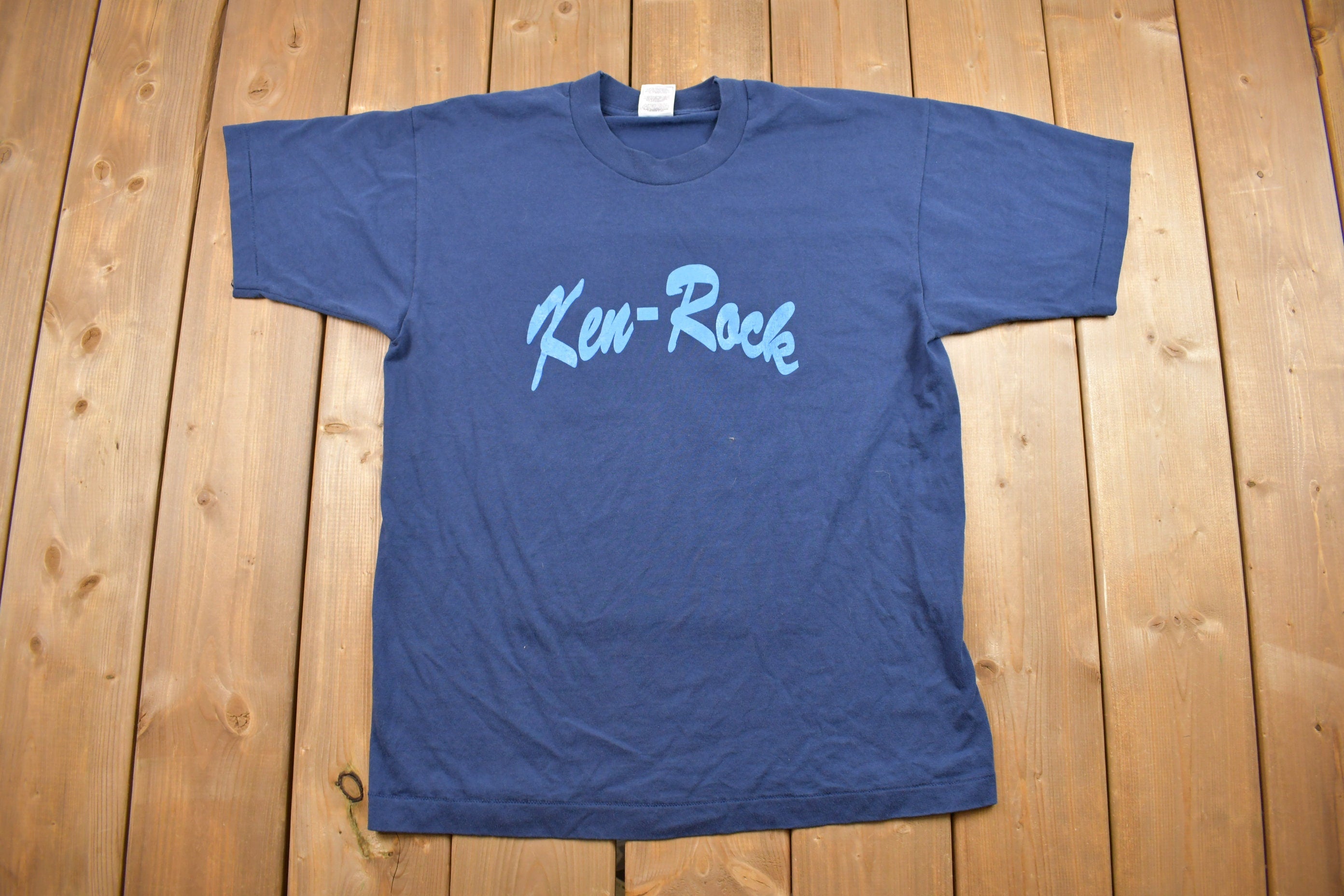 Vintage 1990s Ken Rock Jersey Graphic T Shirt