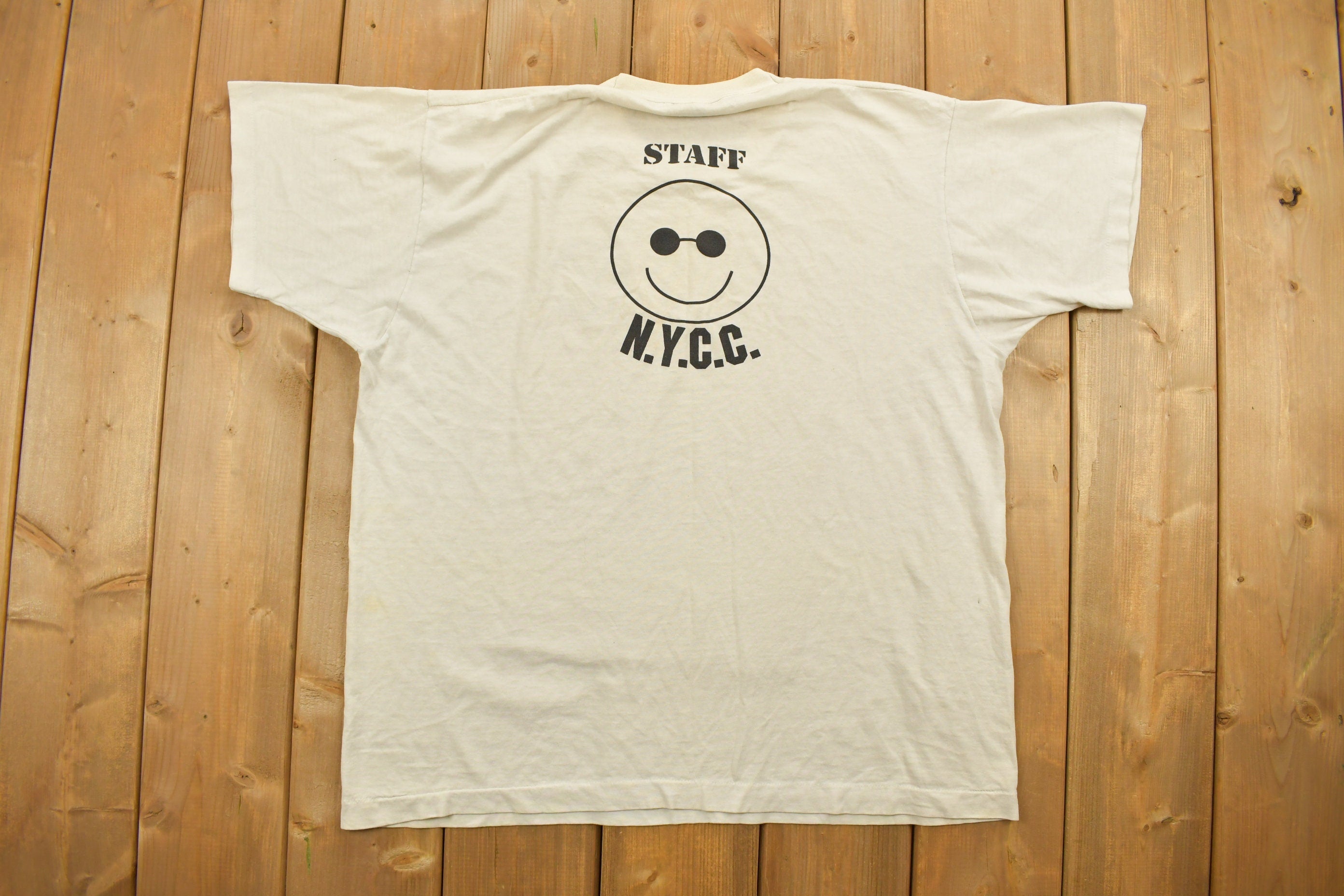 Vintage 1990s NYCC Staff Graphic T-Shirt