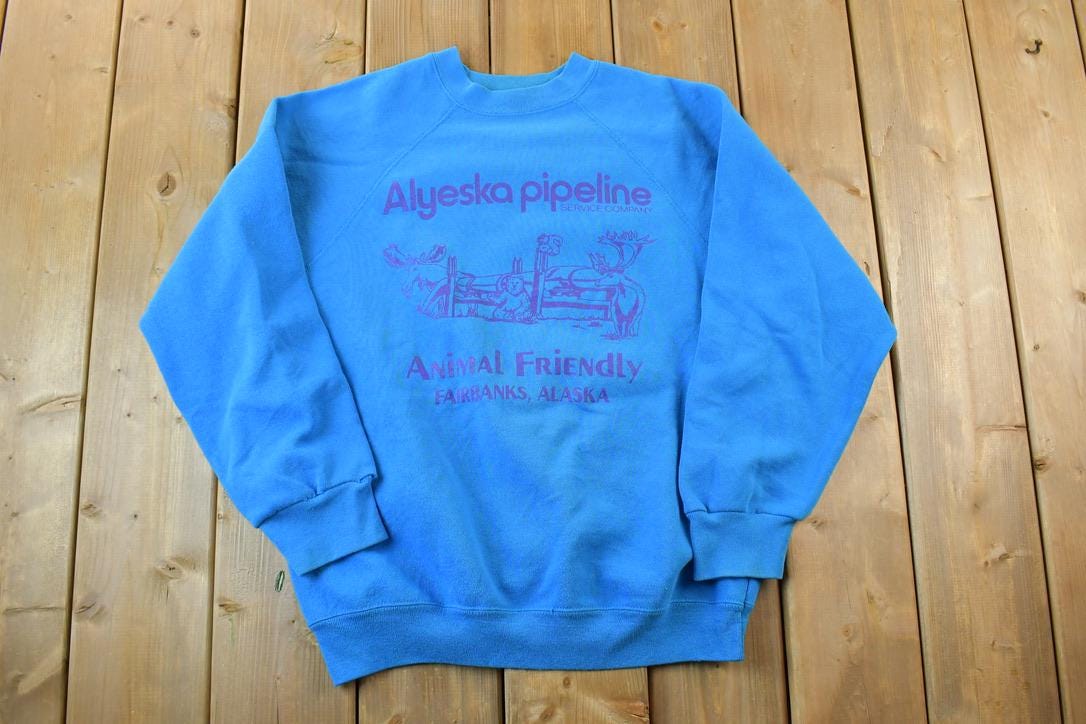 Vintage 1990s Alaska Pipeline crewneck Sweatshirt