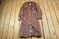 Vintage 1980s Mondial Women's Full Length Alligator Print Leather Trench Coat