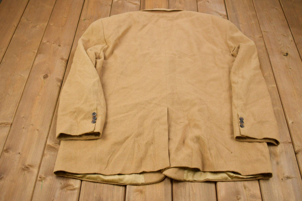 Vintage 1980s Amicale 100% Camel Hair Wool Overcoat