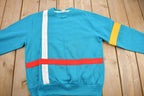 Vintage 1990s Blank Striped Crewneck Sweatshirt