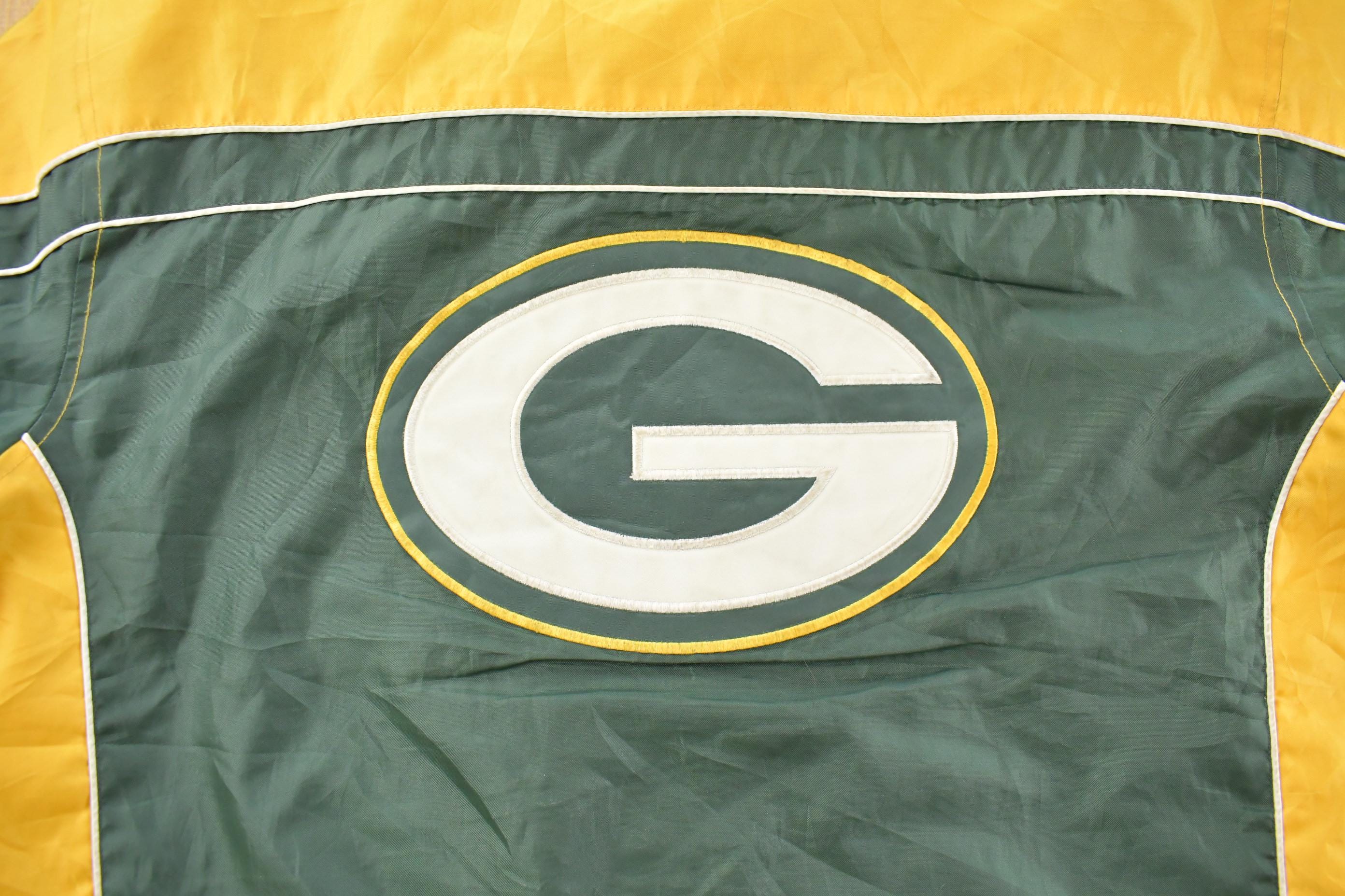 Vintage 2000s Green Bay Packers NFL Windbreaker Jacket Men's L
