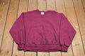 Vintage 1990s Jerzees Blank Burgundy Crewneck Sweatshirt