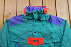 Vintage 1980s Columbia Sportswear Quarter Zip Windbreaker Jacket