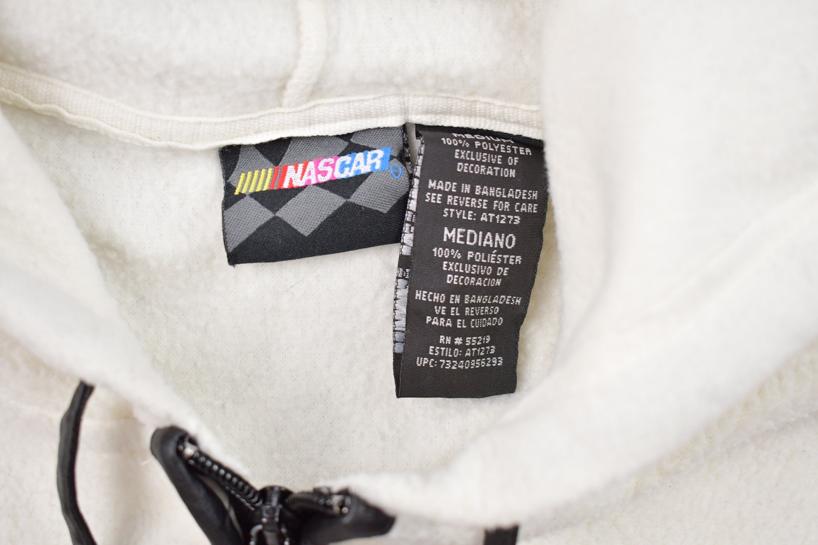 Vintage 1990s Fleece Nascar Quarter Zip Hoodie