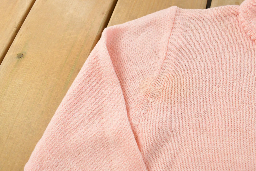 Vintage 1970s Exclusive Imports Knit Collared Crewneck Sweater Women's S