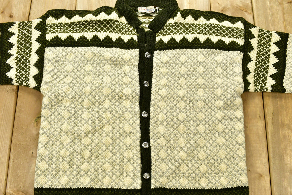 Vintage 1970s Peril Design 100% Wool Knitted Sweater