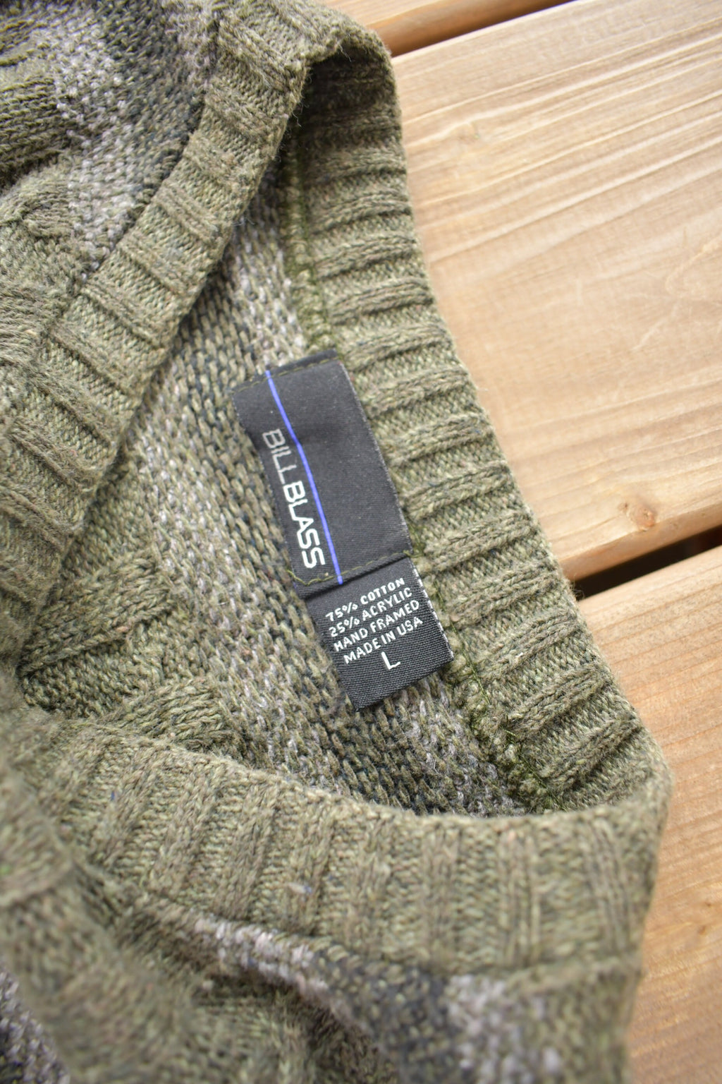 Vintage 1990s Bill Blass Knit Striped Crewneck Sweater