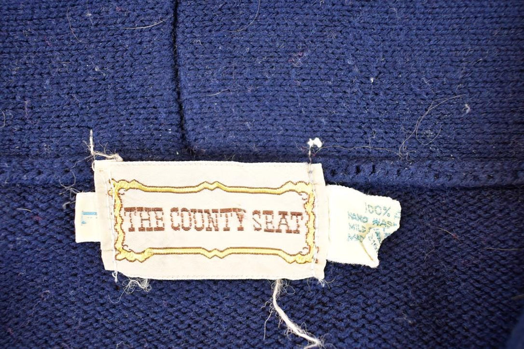 Vintage 1970s The County Seat Abstract Knit Cardigan Sweater Men's S