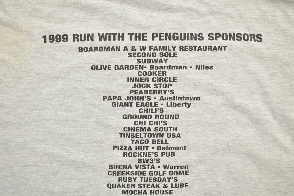 Vintage 1999 Penguin Run Youngstown Graphic T-Shirt