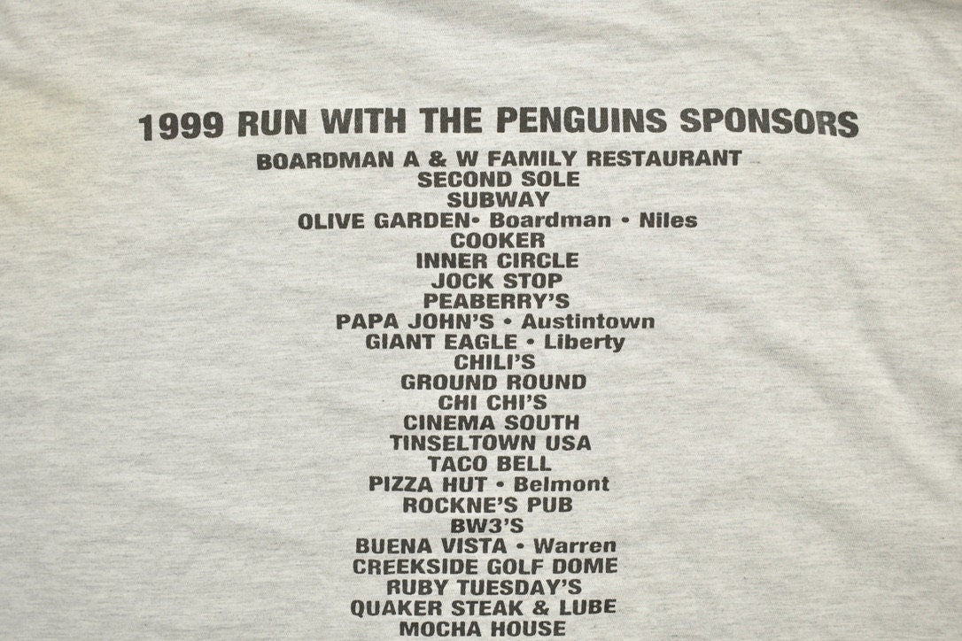 Vintage 1999 Penguin Run Youngstown Graphic T-Shirt