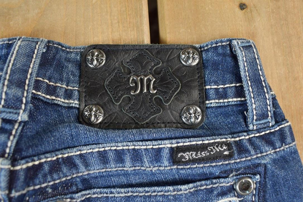 Vintage Y2K Miss Me Bedazzled Low Rise Jeans Size 26x31