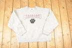 Vintage 1990s Foston Greyhounds Graphic Print Collegiate Crewneck Sweatshirt Men's L
