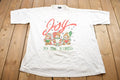 Vintage 1990s Joy to The World Christmas Carol Teddy Bear Theme Graphic T-Shirt