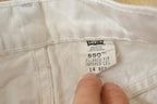 Vintage 1990s Levi's 550 Relaxed Fit Tapered Leg Denim White Jeans Size 22 x 24.5 / 90s Levi's / Made in USA / Streetwear