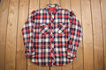 Vintage 1990s Diamond Quilt Lined Plaid Button Up Shirt